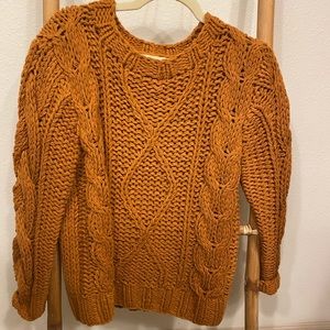 VICI chunky cable knit sweater rust -S